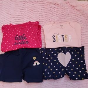 12 month "Little sister" matching sets